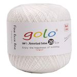 golo Crochet Thread Size 20 Yarn for Hand Knitting cotton Crochet yarn for hand knitting White Yarn