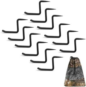 FUNHORUN Tree Steps 12 Pack with Camouflage Carrying Bag, 5 inch Screw-in Steps for Hunting, Knurled Grip, Fits Climbing to Tree Stands