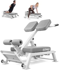 GOIMU NB01 Nordic Hamstring Curl Roman Chair, Adjustable Back Extension Bench, 300LB Hyperextension Bench with Thick Steel Frame, for Lower Back, Glute & Core Training, Home Gym Equipment, White