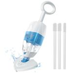 (2024 NEW)WYBOT Pool Vacuum with Telescopic Alum Pole, Rechargeable Handheld Hot Tub Vacuum Cleaner, Replaceable Chassis, 60-Mins, Mesh Iron Filter, Enhanced Suction, Ideal for Above Ground Spa Pools