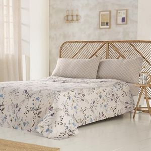 COTTON ARTean Juego de sabanas Arina Cama de 150 x 190/200. 100% ALGODÓN SATÉN 200 Hilos Incluye sábana encimera + 2 Fundas de Almohada + sábana Bajera Ajustable. Color Beige