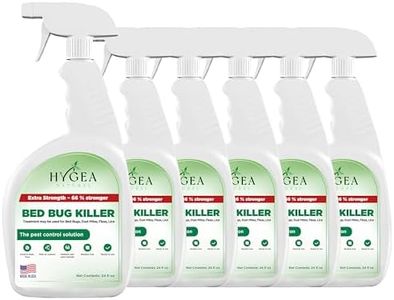 Hygea Natural Extra Strength 24 oz Bed Bug Killer & Mite Spray Bundle - Child & Pet Friendly - Stain & Odor Free - 66% Stronger Natural Formula (6 Pack)
