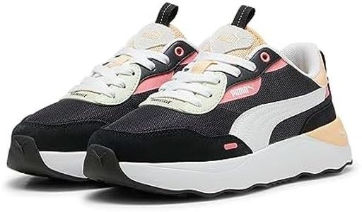 PUMA Girls' Runtamed Platform Jr Trainers, Strong Gray PUMA White Peach Fizz PUMA Black Passionfruit, 36 EU