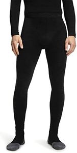 FALKE Men's Wool Tech. Long Tights Base Layer Bottom, Thermal Breathable Quick Dry, Black (Black 3000), S, 1 Pair