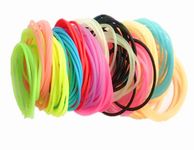 Silicone Bracelet,Rubber Bracelet,Hair Tie Bracelet,Gewaha Silicone Fluorescent Color Candy Color Bracelet 130 Rainbow Luminous Bracelet Style Hair Accessories,Headband And Hair Rope,Suitable For Parties,Adults,Children,Girls(13 Colors)