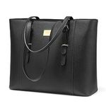 LOVEVOOK Large Offices Briefcase Laptop Bag Up to 15.6" for Women (Black)