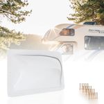 Beleeb RV Skylight Replacement 18" x 26" -Universal Outer Dome Fits All Standard 14"x22" Openings, RV Shower Skylight for Camper Trailer Fifth Wheel Motorhome Truck (WHITE)