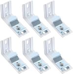 Sumnacon Blind L Bracket 6 Pcs Blind Bracket Clips for Shutters Headrails Metal Wall Mounted Vertical Blind Brackets with Screws White Mounting Brackets for Blinds in Bedroom,Living Room,Office