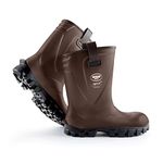 Semi-high Safety Boots for Men and Women with Steel Toecap and Steel Sole, Non-Slip, for Agriculture and Industry, up to - 30 Degrees, Resistant to Oil and Chemicals, Brown, UK 8 Mens Size