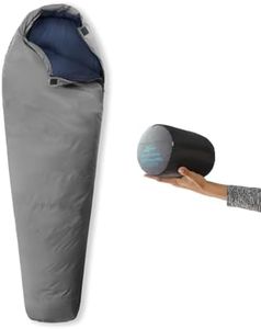 Litume Sac De Couchage D'Été 3 Saisons Momie Ultra-Léger en Duvet, 3°C - 15°C, 700+ FP, Compact Et Portable pour Randonnée, Voyage, Camping, Extérieur, Adulte, Durable(C2102)