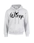 Wifey Hubby Mr Mrs The King His Queen King Queen Writing Drawing Cartoon Miney Prince Princess Crown Couples Valentines Matching Love 01 Lover Fit Hoodie Hooded Sweatshirt Jumber Top Grey