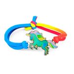 FUN JEWELS 1PC Fairy Tale Cute Unicorn Charm Color Change Mood Bracelet Gift For Girls, One Size, Zinc Allloy