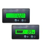 Golf Cart Battery Meter with Alarm, DC 12V 24V 36V 48V 60V 72V 84V Meter Battery Indicator Voltage, Battery Capacity Voltage Indicator Battery Gauge Acid and Lithium ion Battery Indicator.