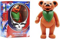 Super7 Grateful Dead Dancing Bear - 3.75" Grateful Dead Action Figure with Peg Stand Accessory Classic Music Collectibles and Retro Toys