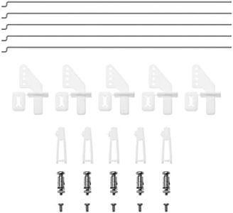 ECSiNG 15pcs Kit de Klaxon de Commande d'avion à Aile Fixe 1.2 x 200mm Poussoir 1.3mm Connecteur de Poussoirs Accessoires de Klaxon de Commande pour Avions Modèles RC Hélicoptère RC