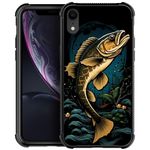 Goodsprout Compatible with iPhone XR Case,Dark Largemouth Fish Amazing Pattern Girl Woman Design Shockproof Anti-Scratch Hard PC Back Case for iPhone XR