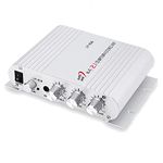 PolarLander Car Amplifier Hi-FI 2.1 MP3 Radio Audio Stereo Bass Speaker Booster Player for Motorcycle Home No Power Plug