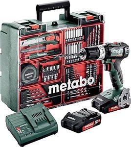Metabo SB 18 L BL 602331880 Set Perceuse-visseuse à percussion sans fil 18 V 2 chargeurs Li-Ion SC 30 metaBOX 145 Atelier mobile