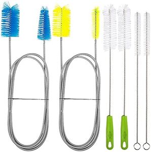 6 Pcs Flexible Drain Brush,DanziX Double Ended Cleaning Brush for Fish Tank Glass Tube Home Kitchen