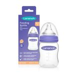 Lansinoh Baby Bottle with NaturalWave Teat (160 ml), Anti-colic, Plastic 100% BPA & BPS free, Slow Flow silicone teat which is soft and flexible, purple