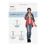 Simplicity 8172 Kimono Sewing Pattern for Women, Sizes A (XXS-XXL)