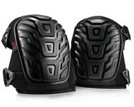 Rockland Guard Professional Knee Pads with Protective Knee Foam and Heavy Duty Soft Gel Cushion Padding for Work, Garden, Construction and Flooring Use - Adjustable Easy Clip On Straps