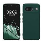 kwmobile Case Compatible with Google Pixel 8 Case - Protective Slim TPU Cover with Soft Matte Finish - Moss Green