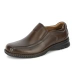 Dockers Men's Agent Leather Dress Casual Loafer Shoe, Dark Tan, 9 UK
