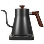 TanChihl Electric Gooseneck Kettle 304 Stainless Steel Electric Tea Kettle Temperature Control Pour-Over Coffee and Tea Pot Quick Heating Hot Water Boiler (Black)