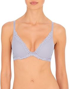 Natori Women's Feathers Luxe Contour Underwire Bra 721255, Cosmic Sky, 30DD
