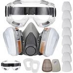 MTRoyaldia Reusable Half Face Cover - 6200 Half Respirator Face Cover,for Paint, Dust and Formaldehyde, Sanding, Polishing, Spraying,Against Dust, Chemicals (Multicolor Glasses)