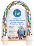 JW Comfy Perch 14 Inch for Birds, Flexible Multi-Colour Rope Perch for Birds, Twist & Bend, Holds Shape & Maintains Grip Strength, for Parakeets, Cockatiels, Parrots, Canaries, Finches & Small Birds