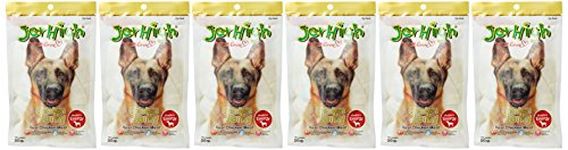 JerHigh Chicken Jerky Dog Treats, 50 g (Pack of 6)