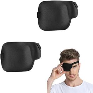 2 Piezas Máscara de Solo Ojo Parche Ojo Estrabismo Ajustable Parches Oculares 3D Perezosos Máscara de Ojos Negro Ojo Derecho