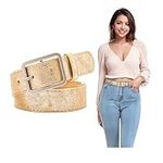 Gold Belts for Women Glitter Bling 