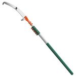 HUNKENR Tree Pruner Pole Saw Manual Extendable Long Tree Pruner Extendable，Pole Pruning Saw 18ft