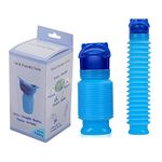 FNIISE Adjustable Emergency Toilet Shrinkable Urinal Urine Bottle（750ml） Portable Potty Pee Bottles for Male Female Kids Outdoor Camping Car Travel Traffic Jam (Blue)