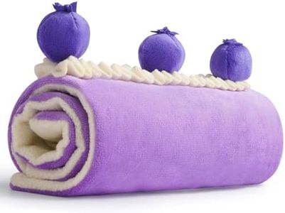 Nocciola Dog Snuffle Toy, Blueberry Cake Plush Puzzle Puppy Toy with Crinkle, Hide and Seek Interactive Enrichment Toys for Small Medium Dogs, Dog Birthday Cake Toy