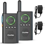 ChunHee Wireless Intercom for Home - Caregiver Pager Intercom for Elderly with Emergency SOS Alarm, 1.5 Miles Long Range for Office Business Room to Room Communication Systems, 4 Pack