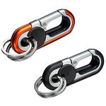 XUEYENST 2 Pcs Personalized Double Key Ring for Men Duty Keychain with Hook for Men Offices Home Car Key Organisation