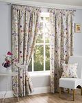 Sundour Hampshire Pencil Pleat Curtains 90 x 54, Half Panama Polycotton, Multi