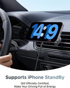 UGREEN MagFlow 25W Wireless Car Charger – Fast Magnetic Charging Mount