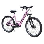 Neelam E PRIZM Unisex Electric Bicycle T-26 High Tensile Steel Frame|Disk Brake|INBUILT Battery 36V-250W |7.8AH|Suspension Fork|Battery Indication Display |Saddle with Memory Foam Color-Light Pink