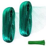 2PACK 5 M x 10 M Anti Bird Netting for Garden Netting Mesh with 100pcs Nylon Cable Ties for Plant Fruit Vegetable Protection