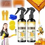 Natural Micro-Molecularized Beeswax Spray, Wood Seasoning Beeswax Household Polishing, Bees Wax Furniture Polish and Cleaner, Natural Beewax, Furniture Care Polishing (2pcs)