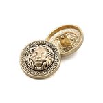 10PCS Clothes Buttons - Fashion Lion Head Sewing Button Round Shaped Metal Button Set for Men Women Blazer, Coat, Uniform, Shirt, Suit and Jacket (Gold, 25mm)