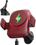 INIU Mag-safe Car Charger[15W, Red], Qi2 Certified Strong Magnetic Car Phone Holder for Cars with Charger, Air Vent Mount, Cooling Fins & RGB Lighting for iPhone 16 Pro Max/15/14/13/12