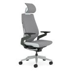 Steelcase Gesture Ergonomic Office Chair With 360° Armrests, 3D Live Back Lumbar Support, Adjustable Headrest Grey