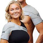 Shoulder Brace for Men Women - for Torn Rotator Cuff Support,Tendonitis, Dislocation, Bursitis, Neoprene Shoulder Compression Sleeve Wrap by Zenkeyz (Gray, Small/Medium)