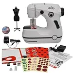Miraculous Ladybug - Marinette's Mini Sewing Machine For Beginners And Kids, Dual Speed Portable Machine with Miraculous Fabric, Black Mannequin, Superhero Mask Cutouts, And Foot Pedal (Wyncor)